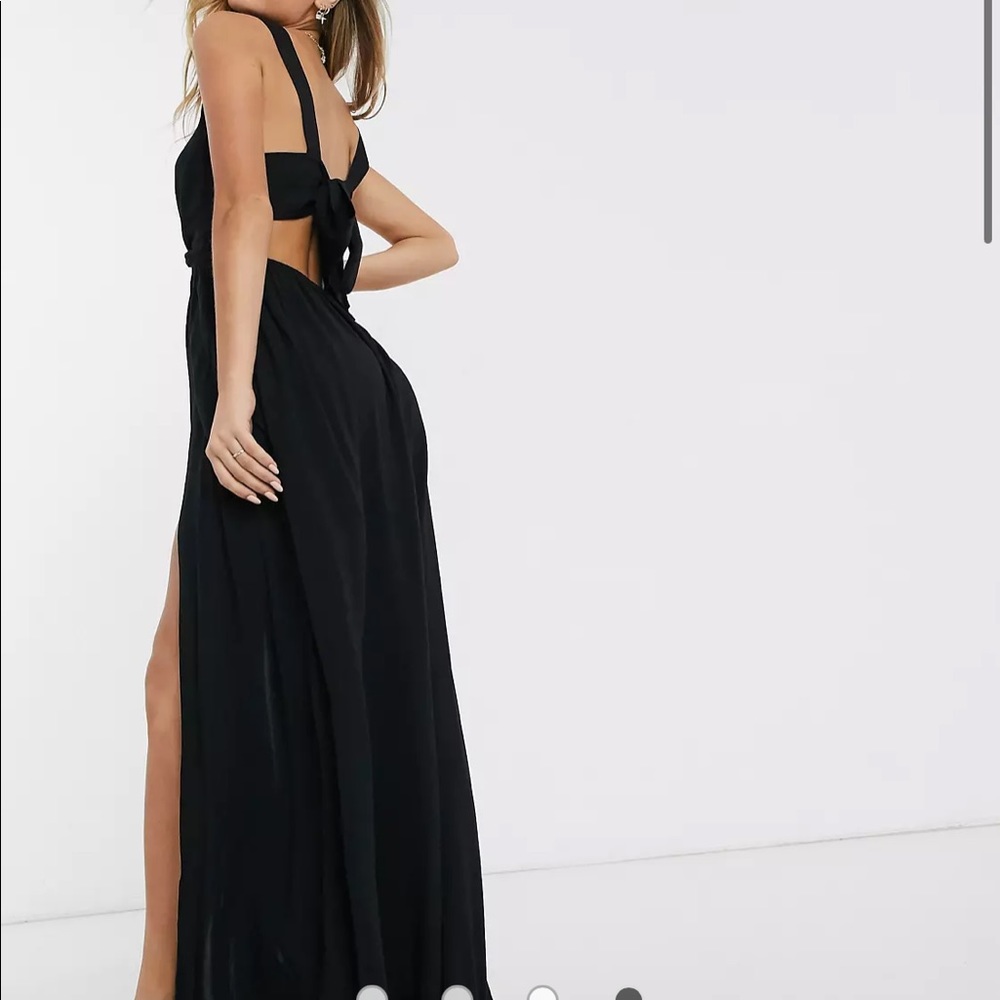 ASOS black maxi dress with slit on each side. Size 4. Never worn.